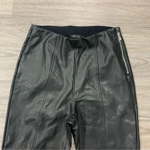 New Look PU Pleather Leather Leggings Size  8 Black - Picture 6 of 10